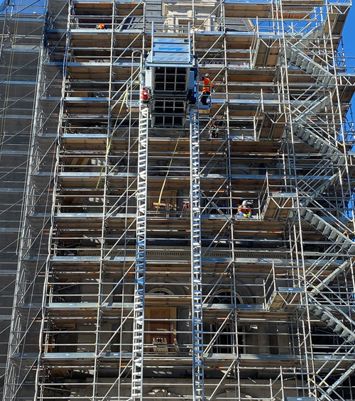 Plateforme de transport sur mats